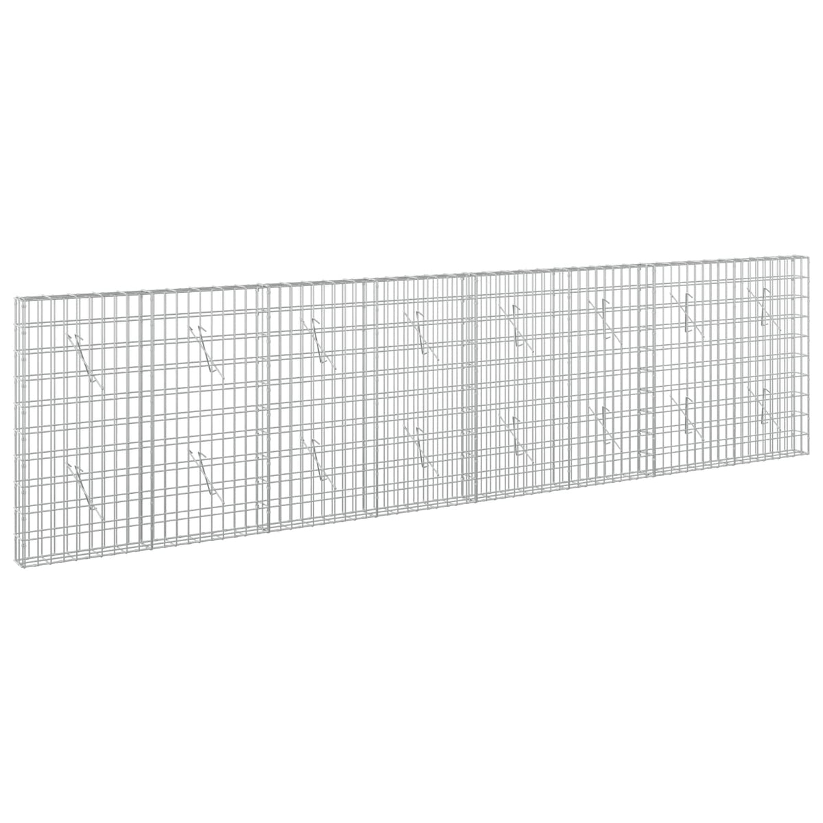 Gabion s žicom debljine 3,5 mm i mrežom 5x10 cm 400x10x100 cm