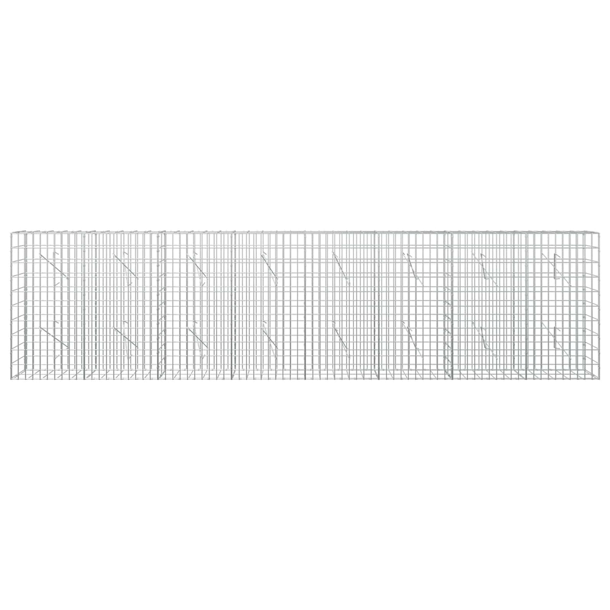 Gabion s žicom debljine 3,5 mm i mrežom 5x10 cm 400x10x100 cm