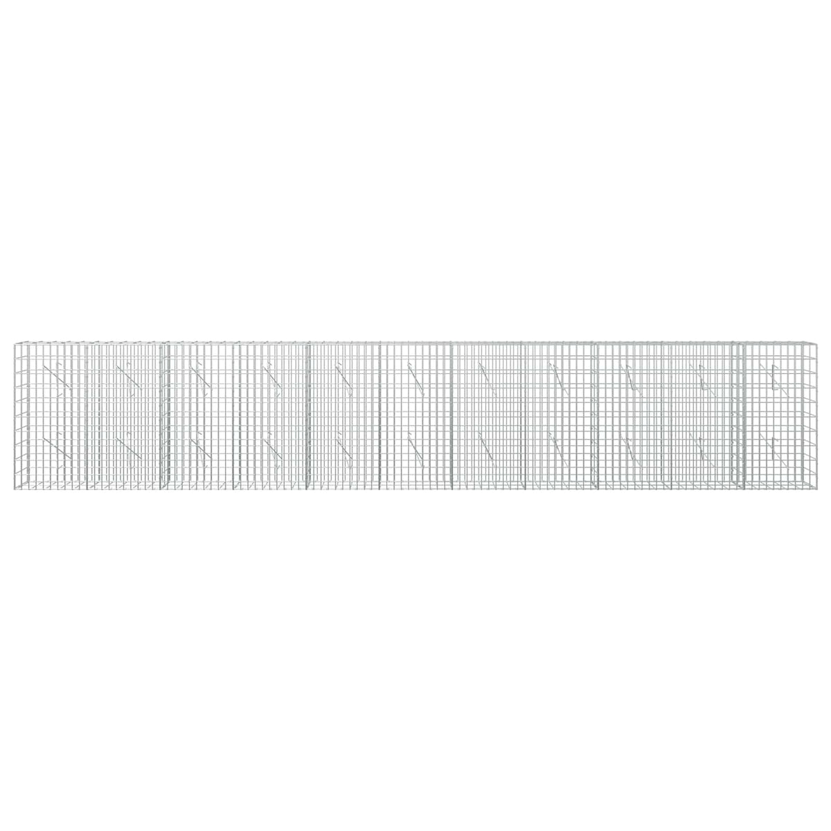 Gabion s žicom debljine 3,5 mm i mrežom 5x10 cm 550x10x100 cm