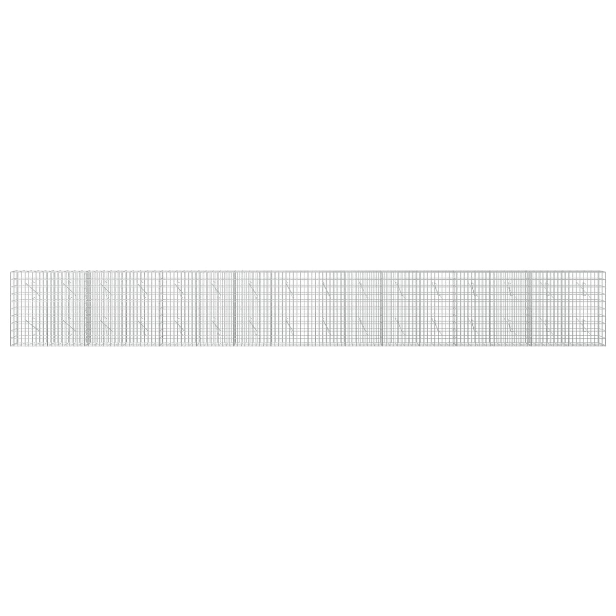 Gabion s žicom debljine 3,5 mm i mrežom 5x10 cm 800x10x100 cm