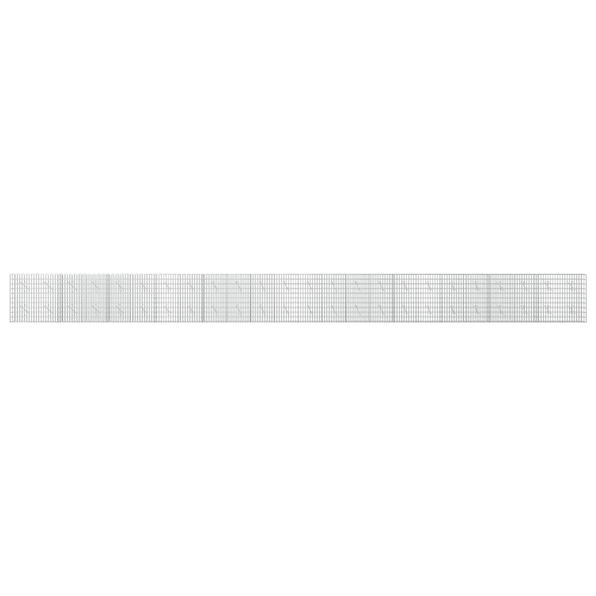 Gabion s žicom debljine 3,5 mm i mrežom 5x10 cm 1200x10x100 cm