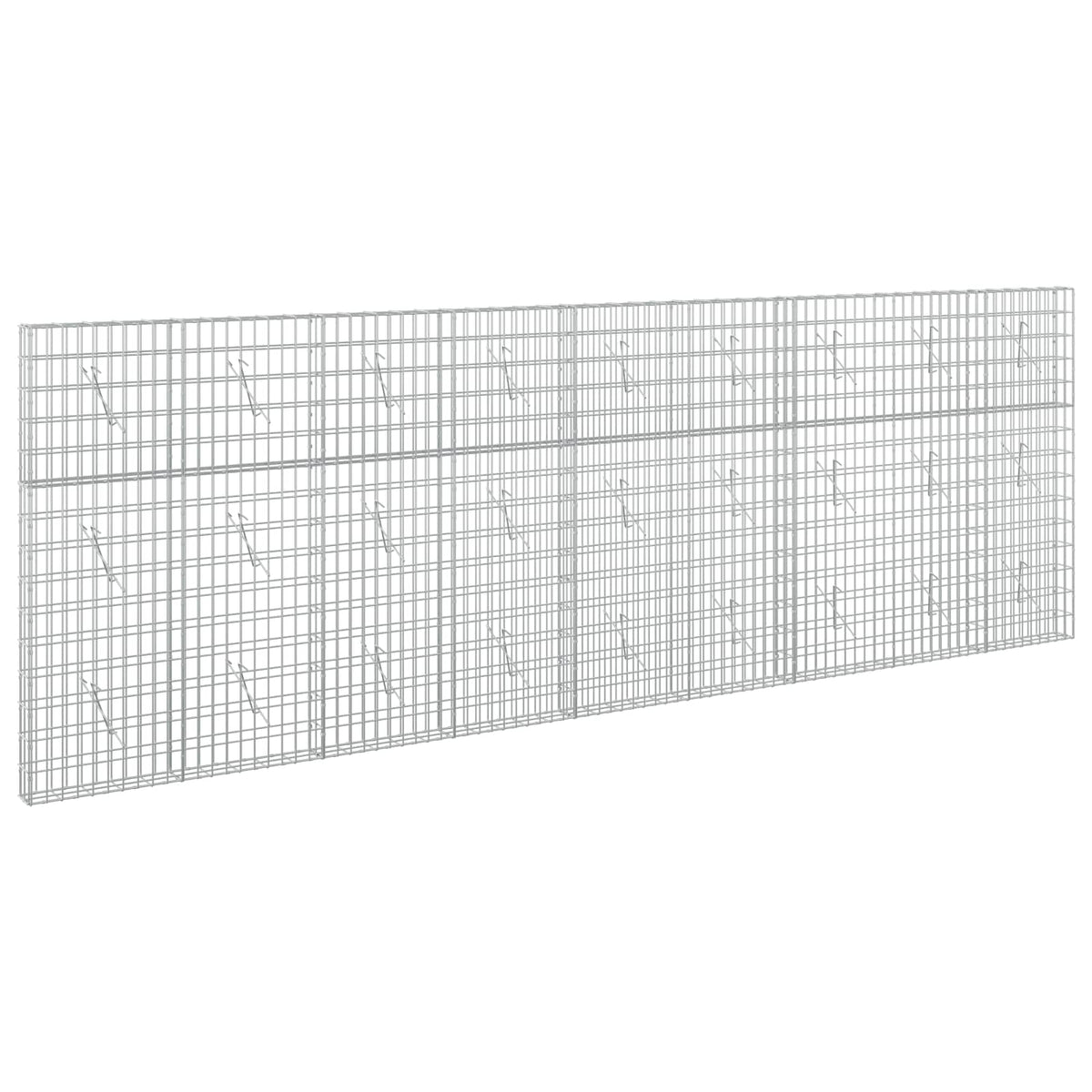 Gabion s žicom debljine 3,5 mm i mrežom 5x10 cm 450x10x150 cm