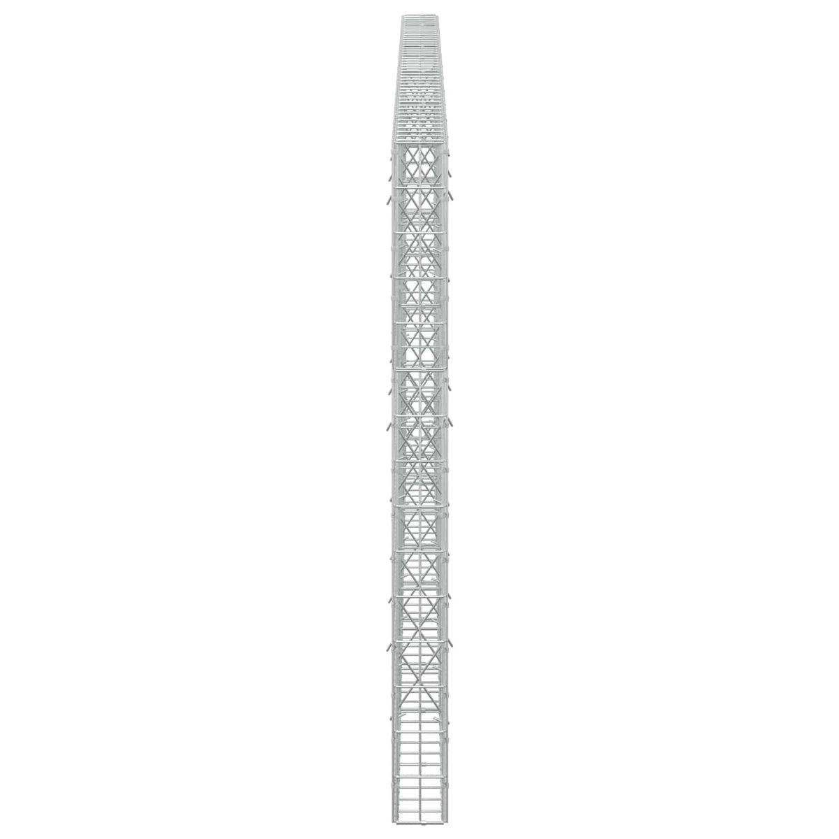 Gabion s žicom debljine 3,5 mm i mrežom 5x10 cm 450x10x150 cm