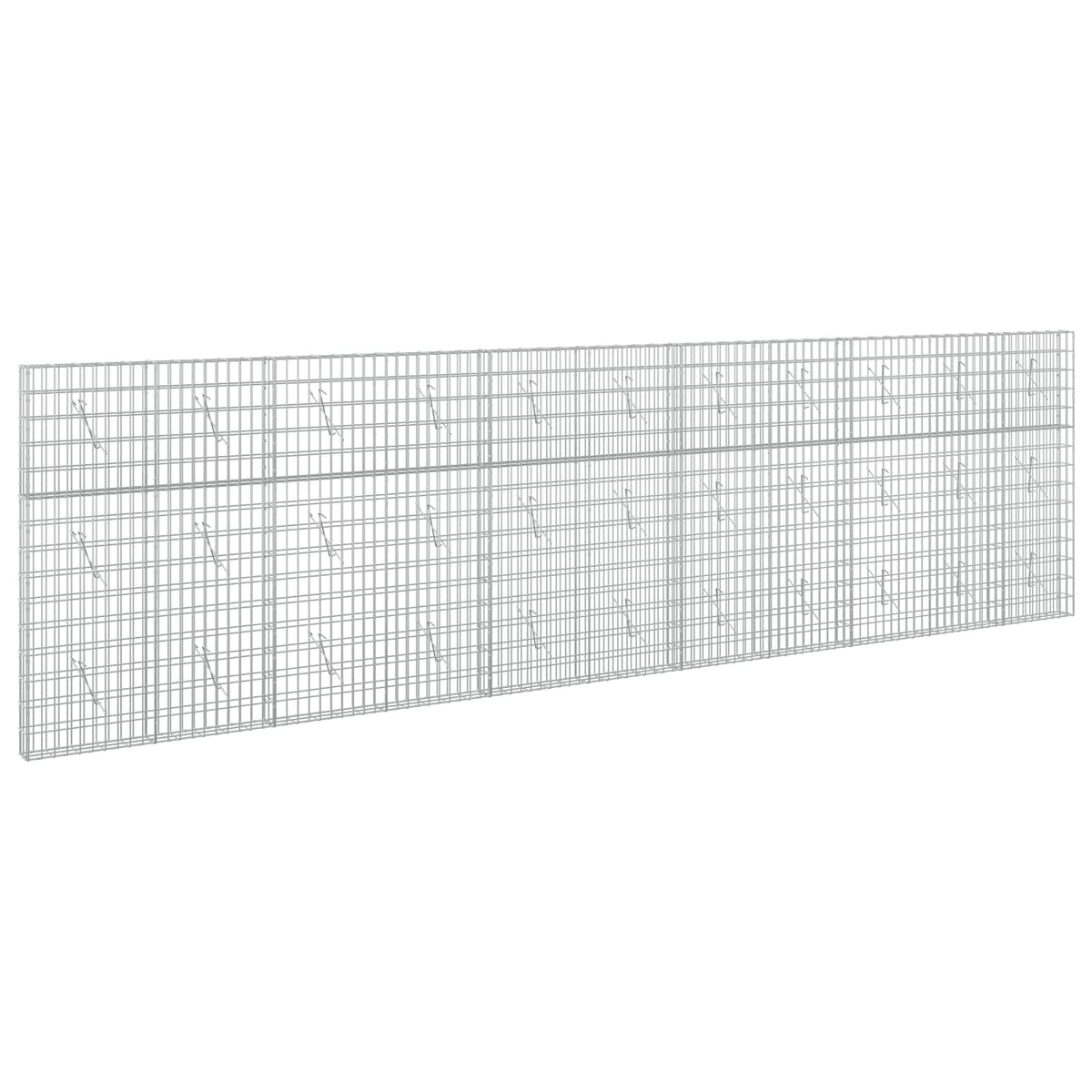 Gabion s žicom debljine 3,5 mm i mrežom 5x10 cm 550x10x150 cm