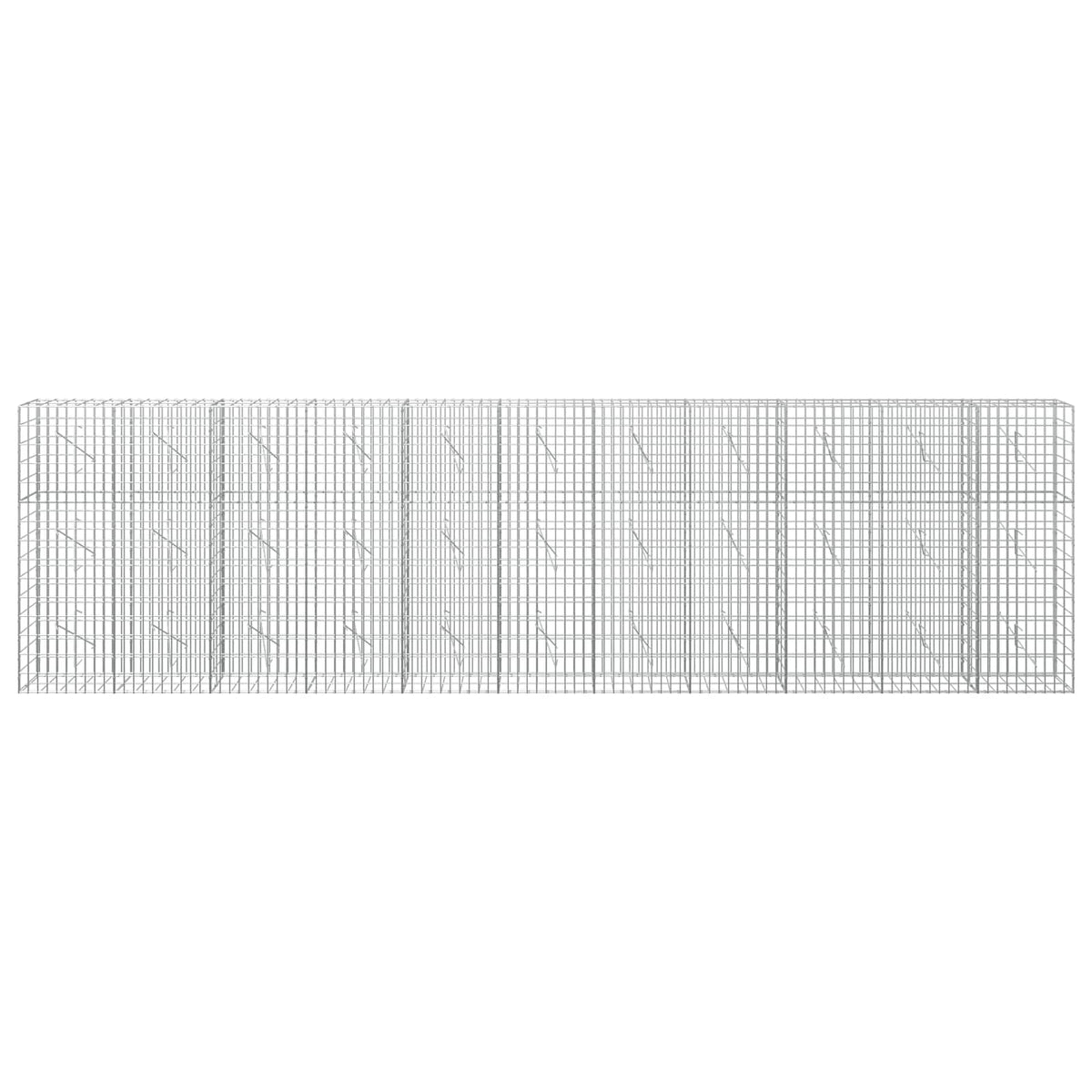 Gabion s žicom debljine 3,5 mm i mrežom 5x10 cm 550x10x150 cm