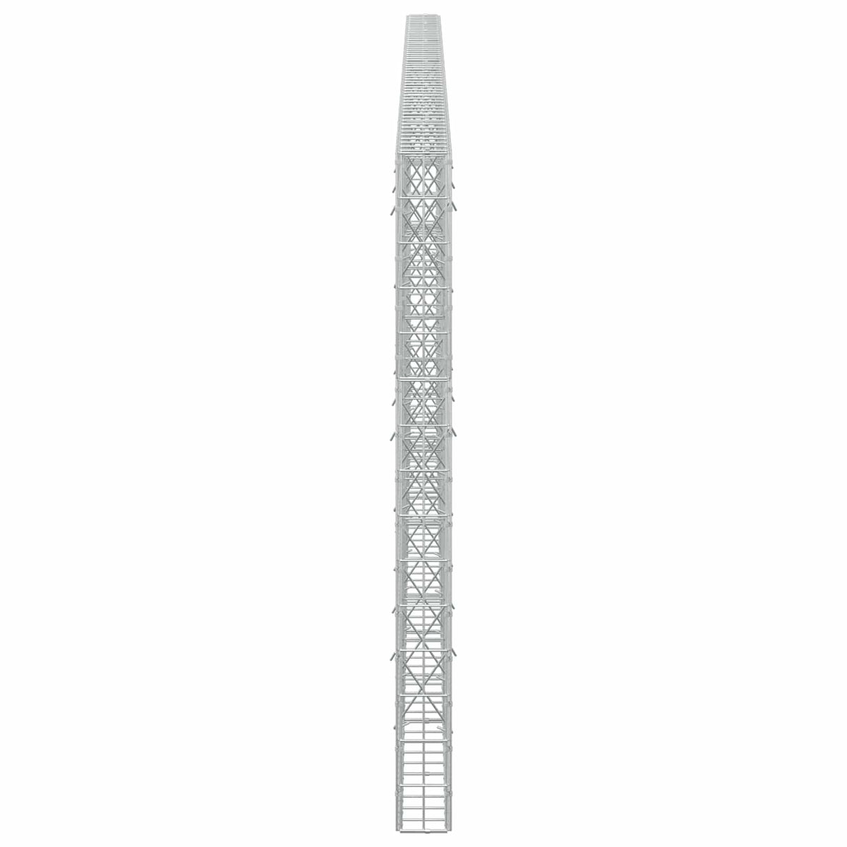 Gabion s žicom debljine 3,5 mm i mrežom 5x10 cm 550x10x150 cm