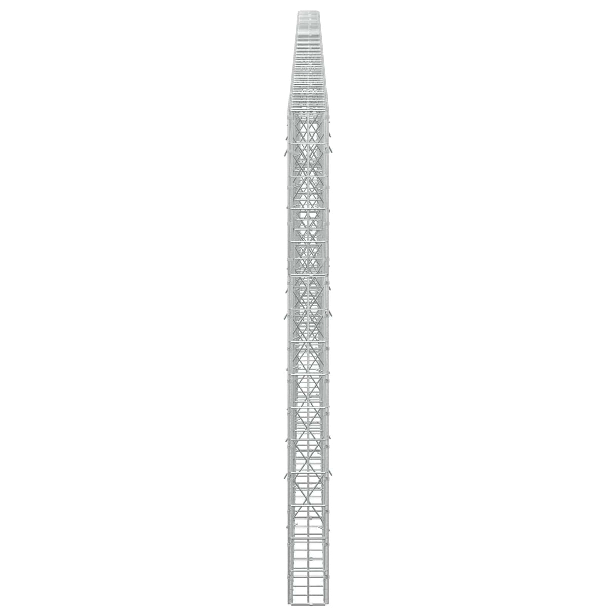 Gabion s žicom debljine 3,5 mm i mrežom 5x10 cm 650x10x150 cm