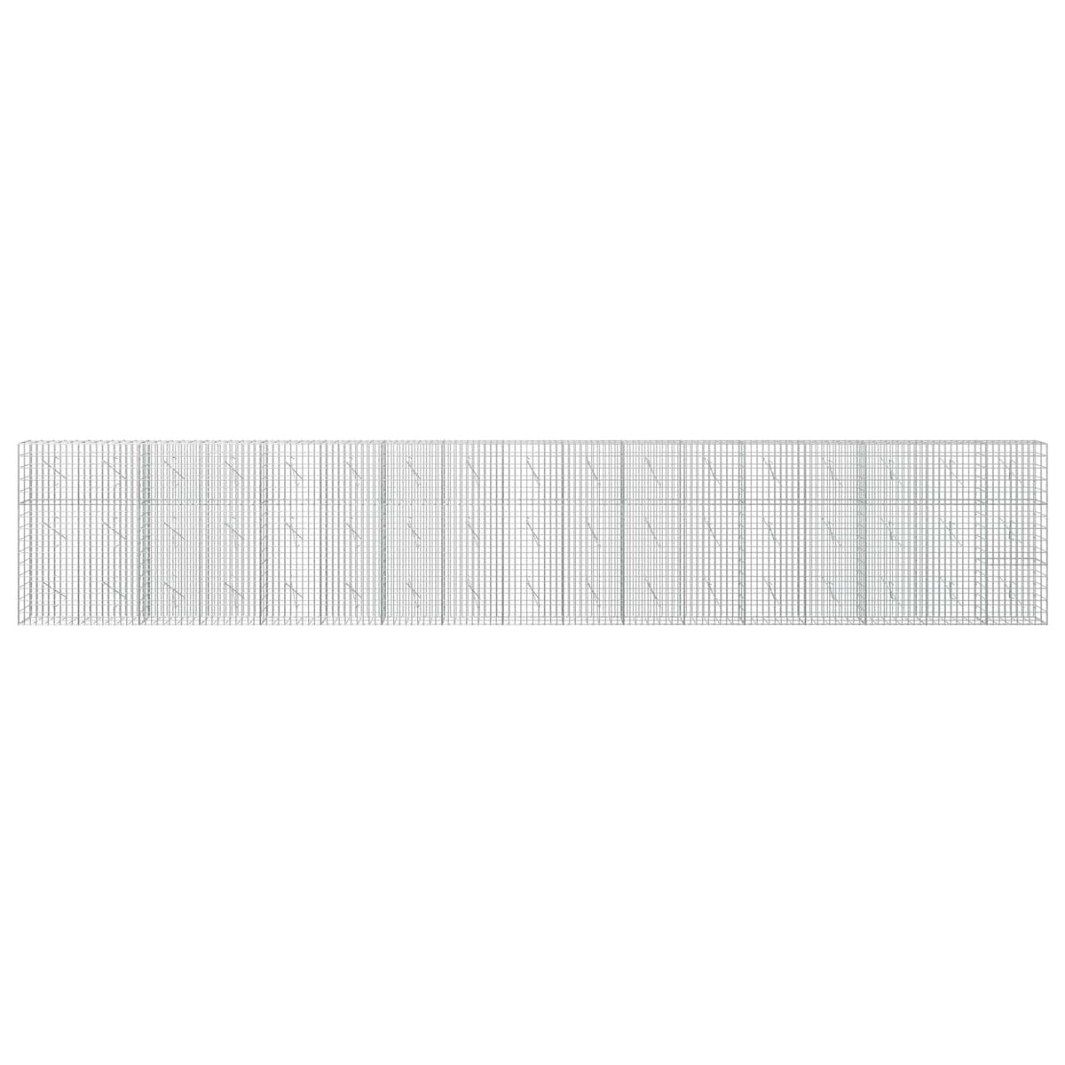 Gabion s žicom debljine 3,5 mm i mrežom 5x10 cm 850x10x150 cm