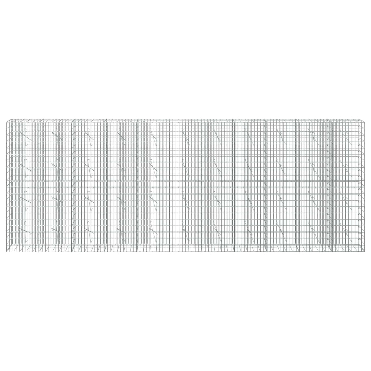 Gabion s žicom debljine 3,5 mm i mrežom 5x10 cm 550x10x200 cm