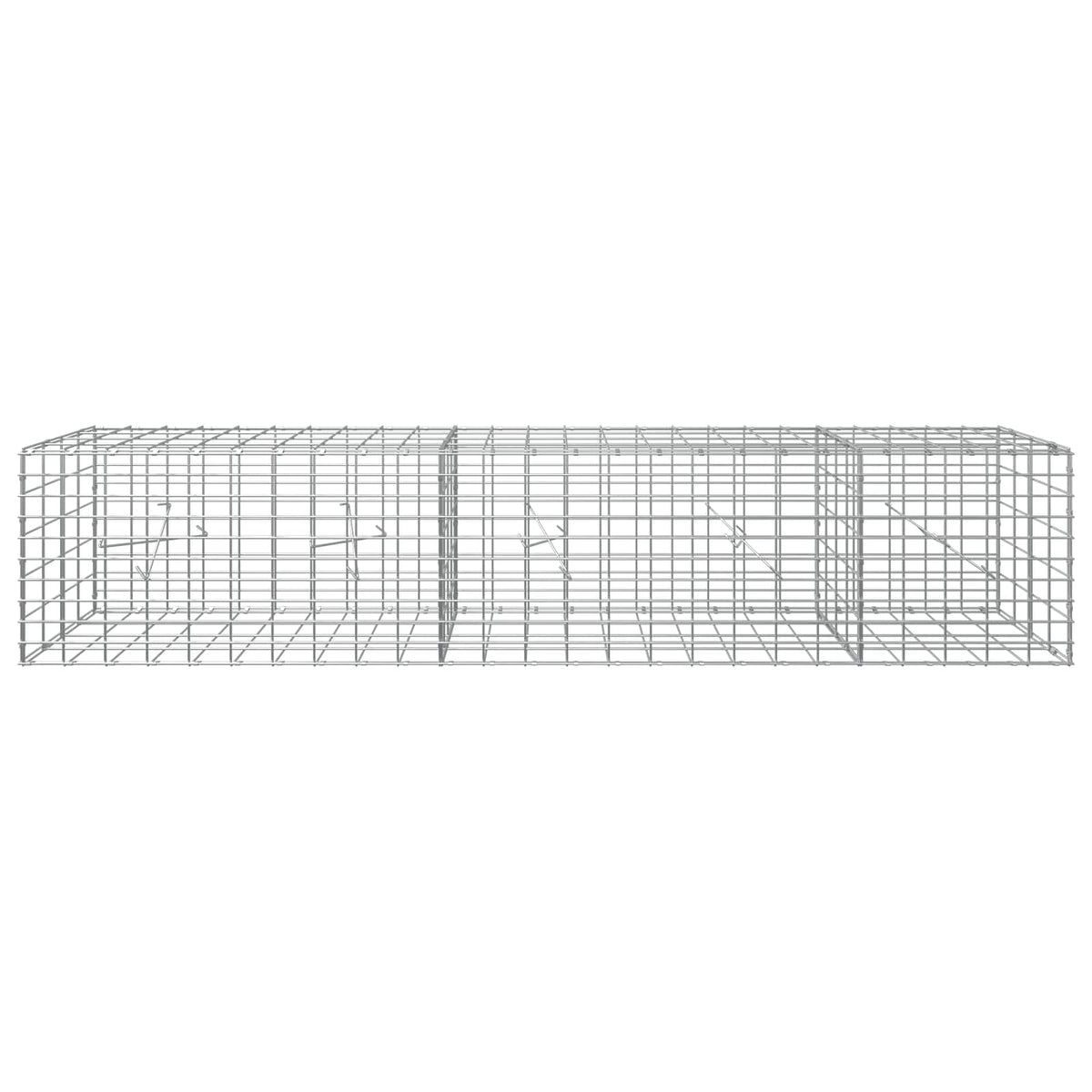 Gabion s žicom debljine 3,5 mm i mrežom 5x10 cm 250x20x50 cm