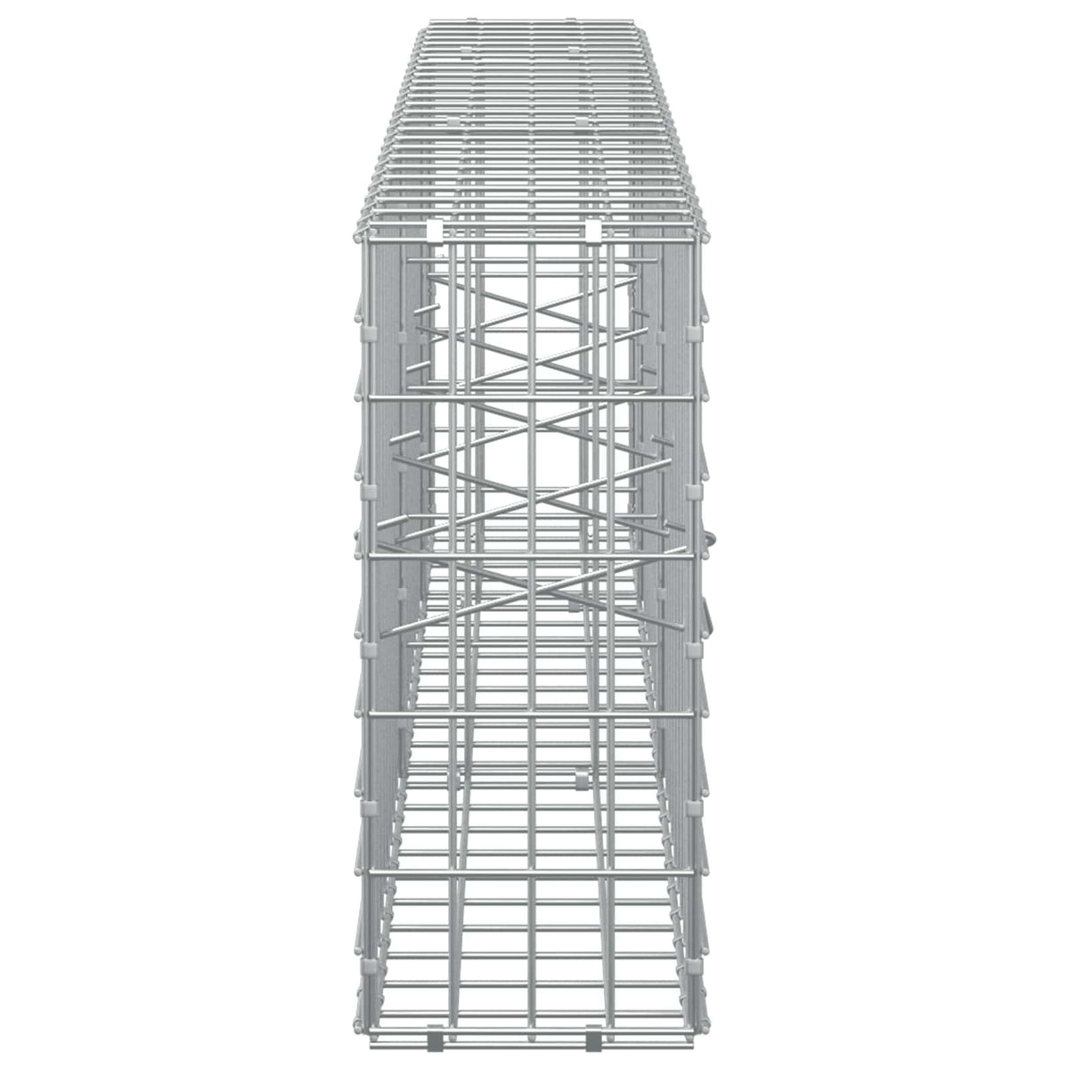 Gabion s žicom debljine 3,5 mm i mrežom 5x10 cm 250x20x50 cm