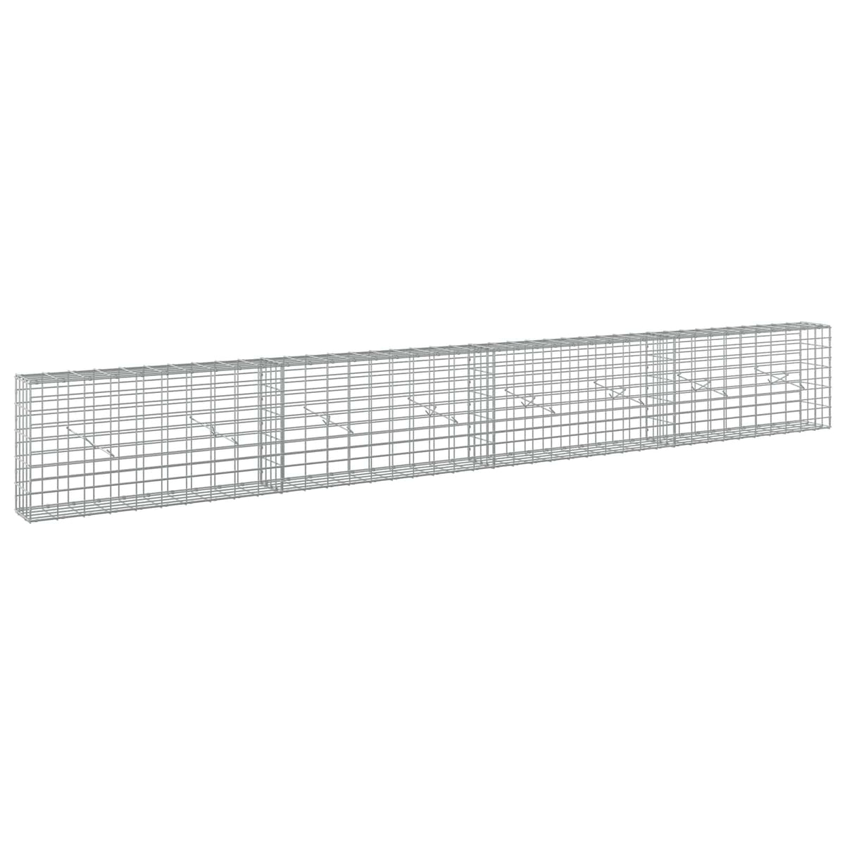 Gabion s žicom debljine 3,5 mm i mrežom 5x10 cm 400x20x50 cm