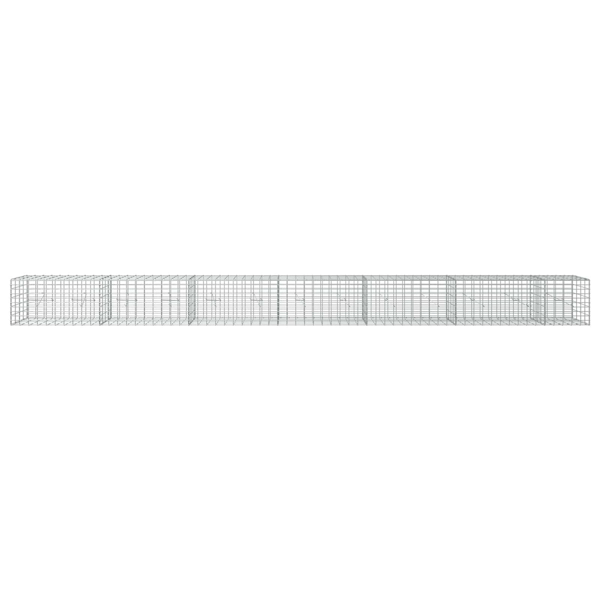 Gabion s žicom debljine 3,5 mm i mrežom 5x10 cm 650x20x50 cm