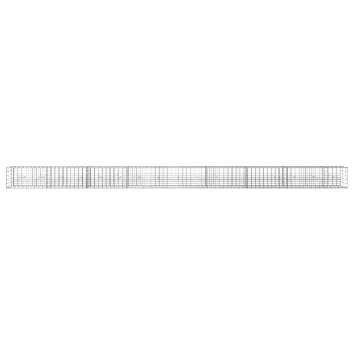 Gabion s žicom debljine 3,5 mm i mrežom 5x10 cm 850x20x50 cm