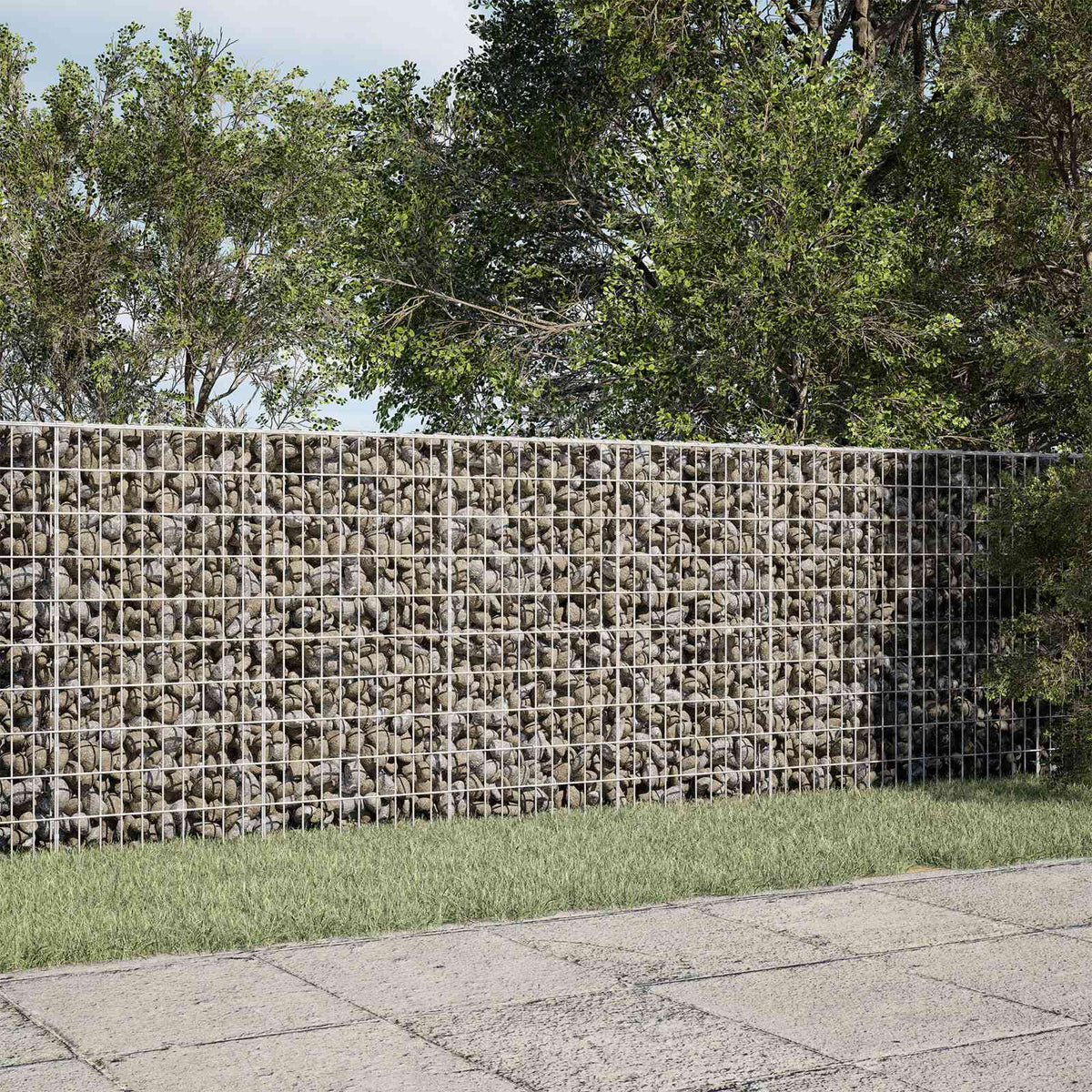 Gabion s žicom debljine 3,5 mm i mrežom 5x10 cm 300x20x100 cm