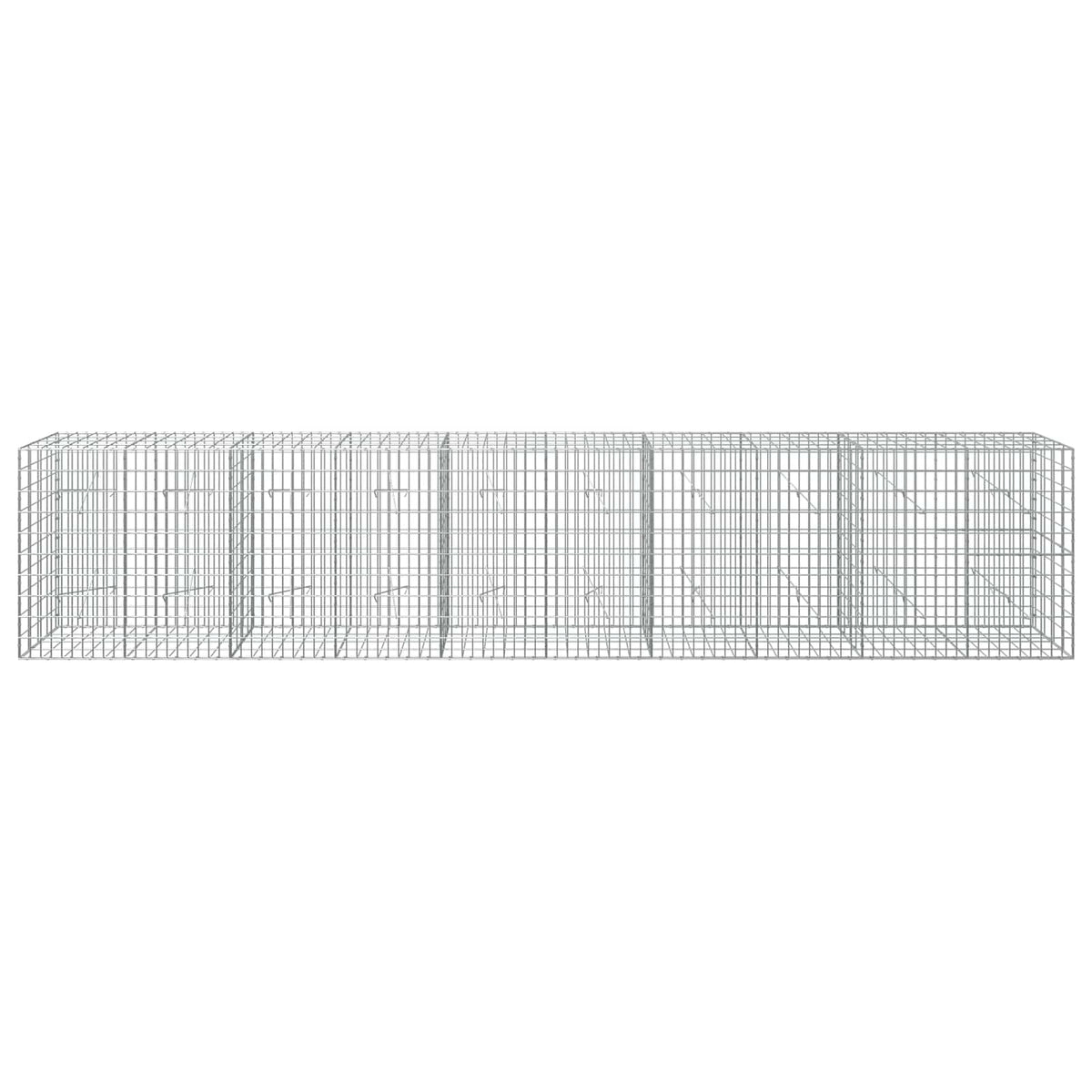 Gabion s žicom debljine 3,5 mm i mrežom 5x10 cm 500x20x100 cm