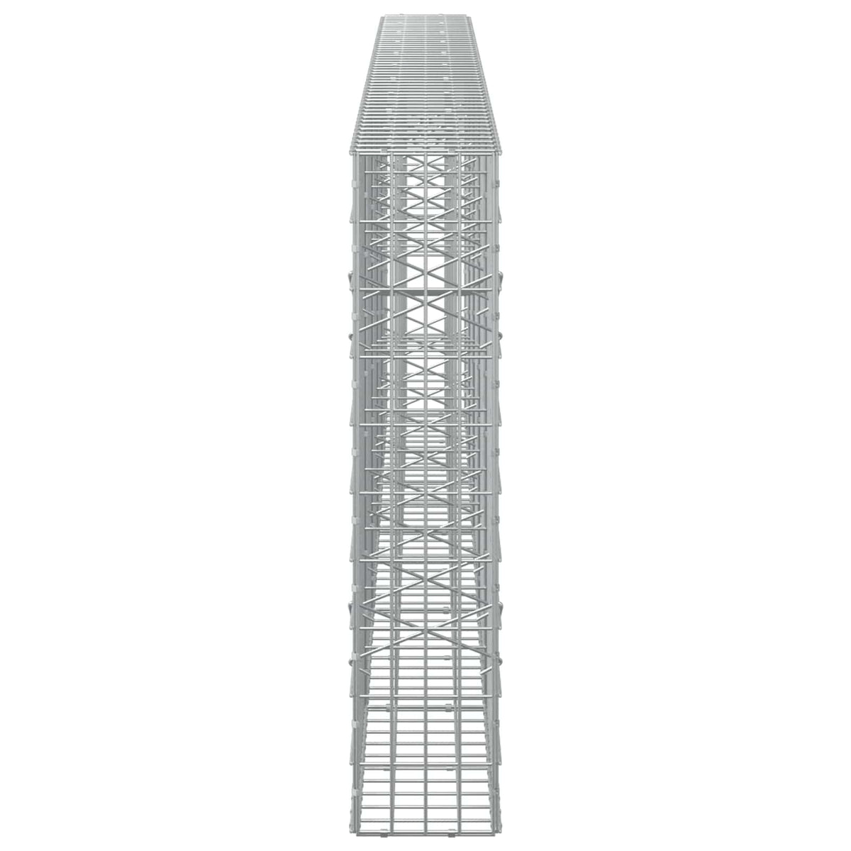 Gabion s žicom debljine 3,5 mm i mrežom 5x10 cm 500x20x100 cm