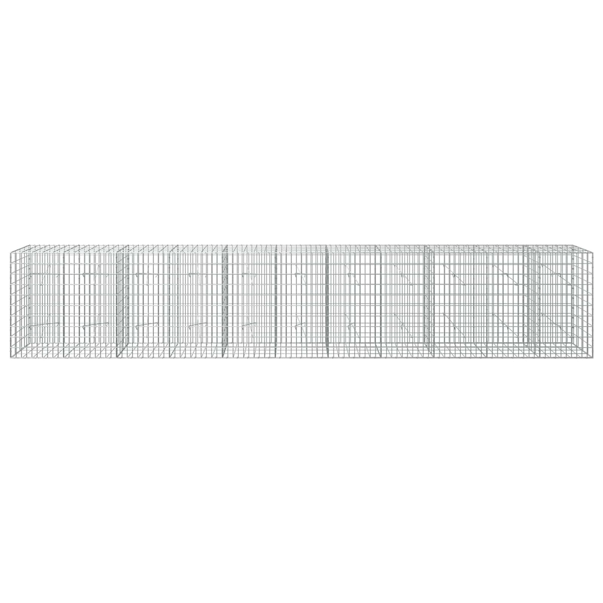 Gabion s žicom debljine 3,5 mm i mrežom 5x10 cm 550x20x100 cm