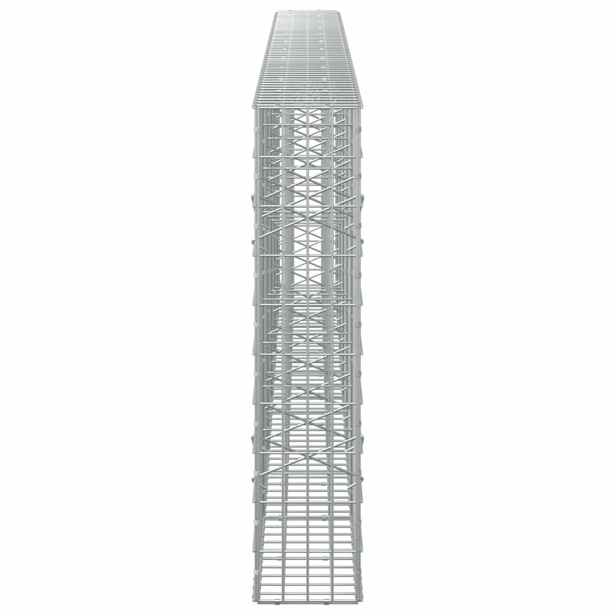 Gabion s žicom debljine 3,5 mm i mrežom 5x10 cm 550x20x100 cm