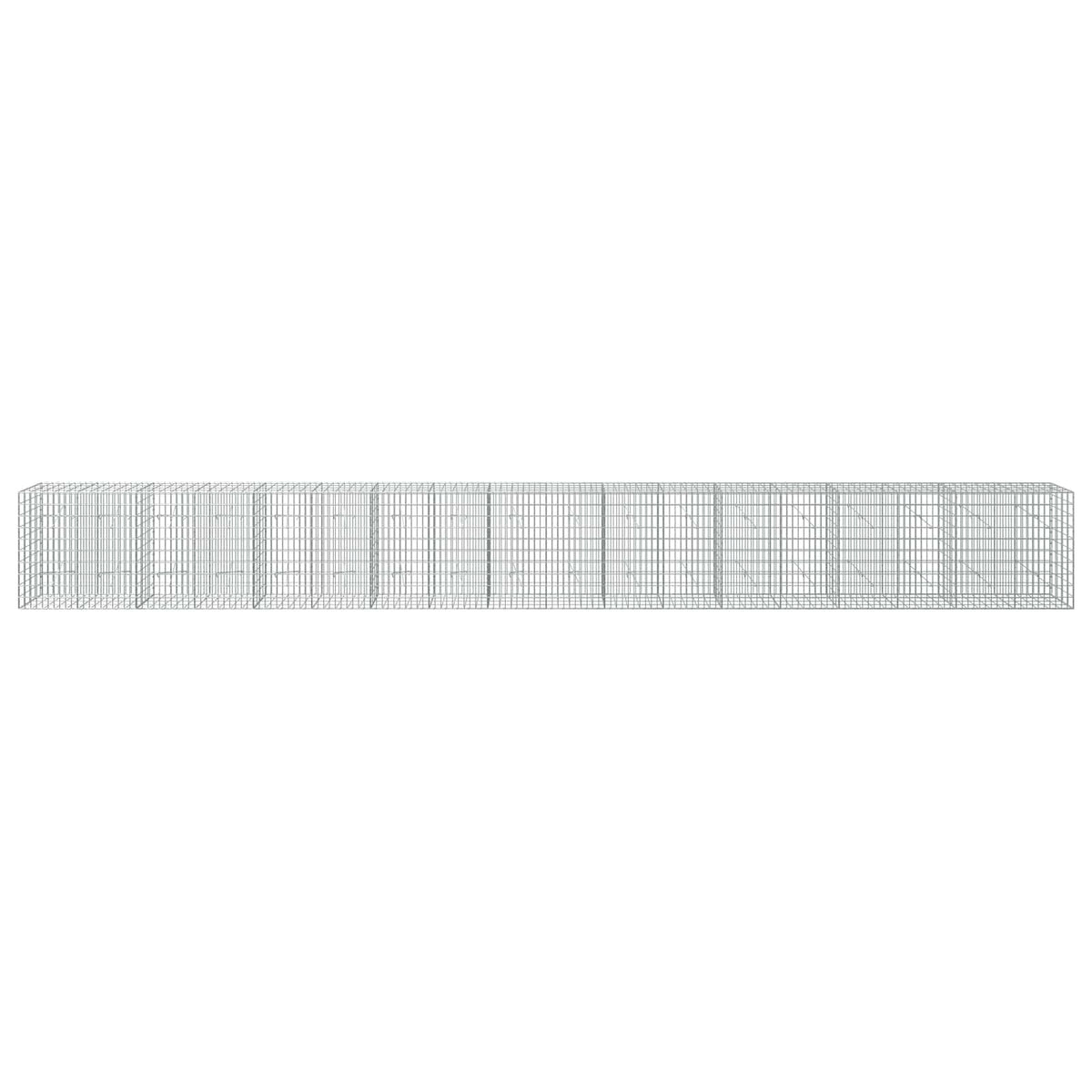 Gabion s žicom debljine 3,5 mm i mrežom 5x10 cm 900x20x100 cm