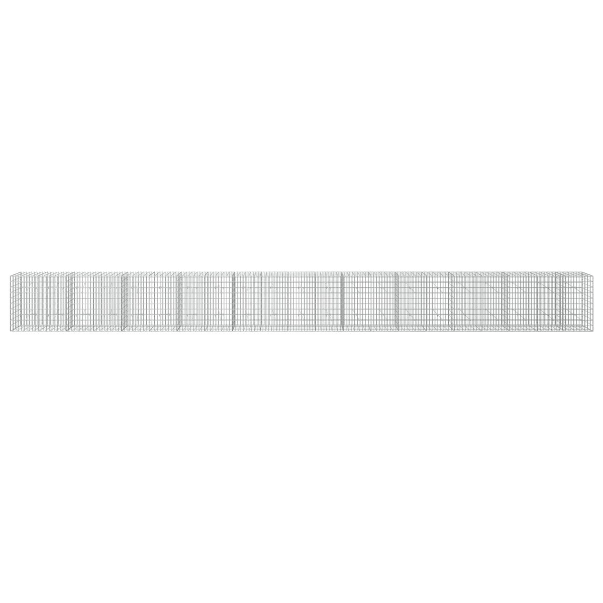 Gabion s žicom debljine 3,5 mm i mrežom 5x10 cm 1050x20x100 cm