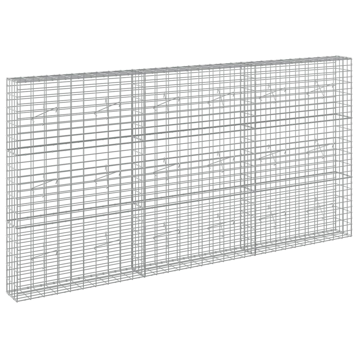 Gabion s žicom debljine 3,5 mm i mrežom 5x10 cm 300x20x150 cm