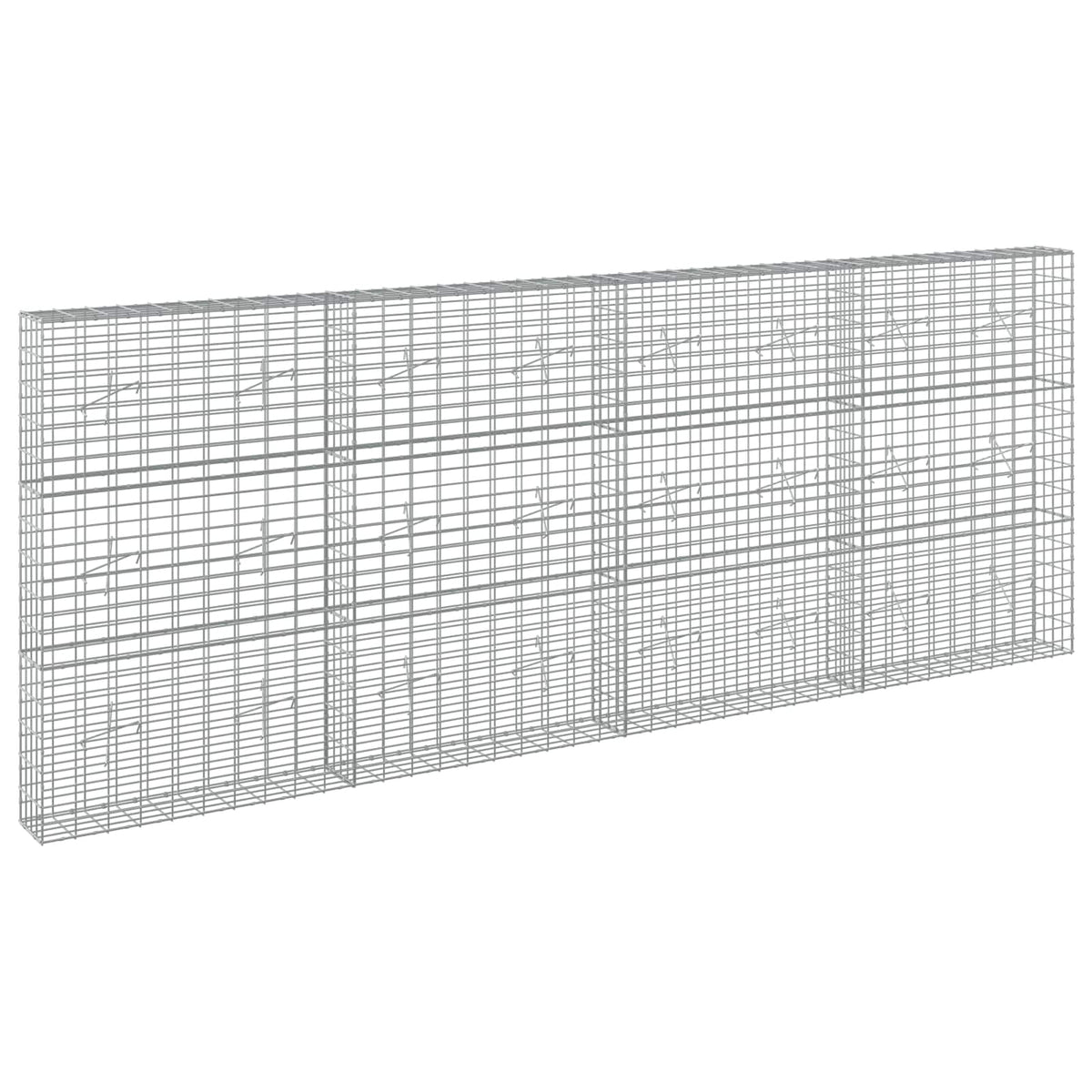 Gabion s žicom debljine 3,5 mm i mrežom 5x10 cm 400x20x150 cm