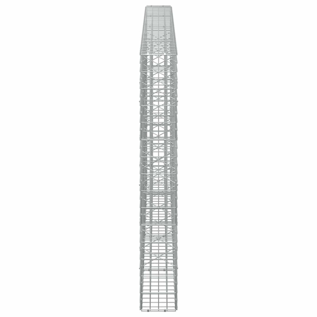 Gabion s žicom debljine 3,5 mm i mrežom 5x10 cm 400x20x150 cm