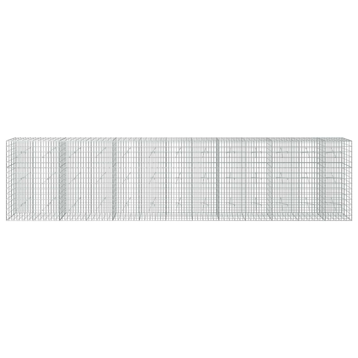 Gabion s žicom debljine 3,5 mm i mrežom 5x10 cm 650x20x150 cm