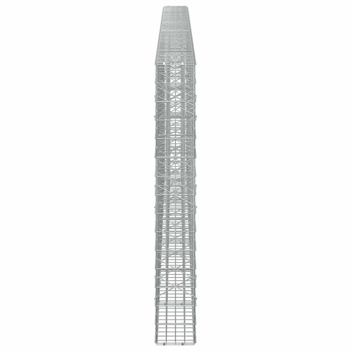 Gabion s žicom debljine 3,5 mm i mrežom 5x10 cm 650x20x150 cm