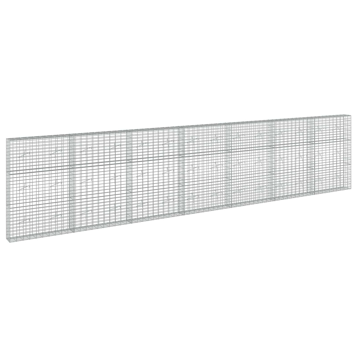 Gabion s žicom debljine 3,5 mm i mrežom 5x10 cm 700x20x150 cm