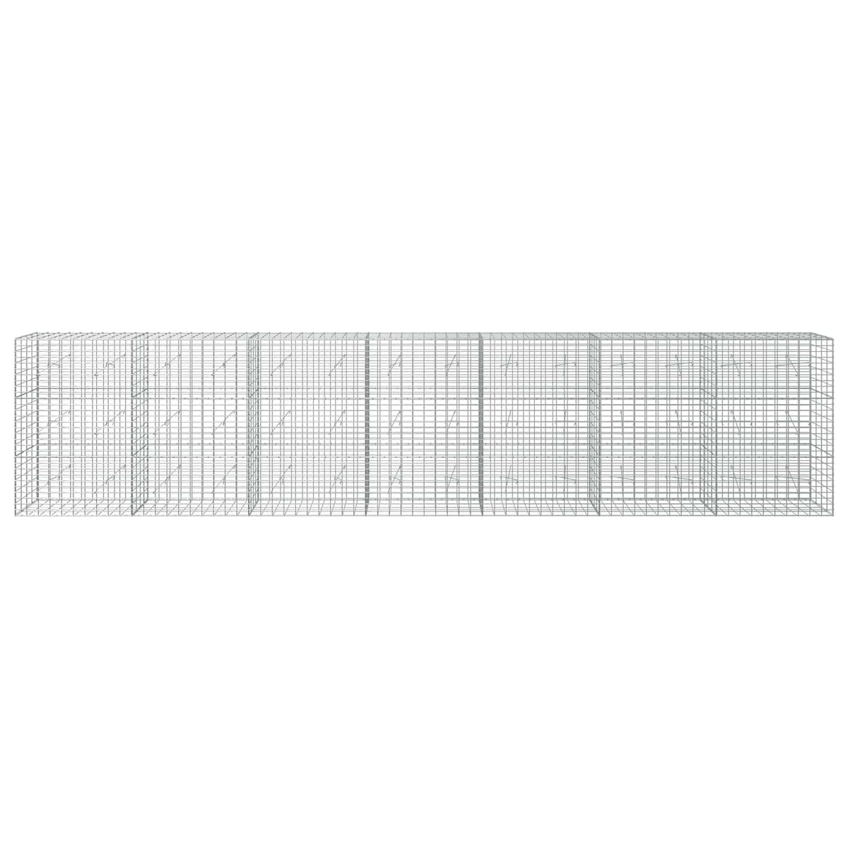 Gabion s žicom debljine 3,5 mm i mrežom 5x10 cm 700x20x150 cm