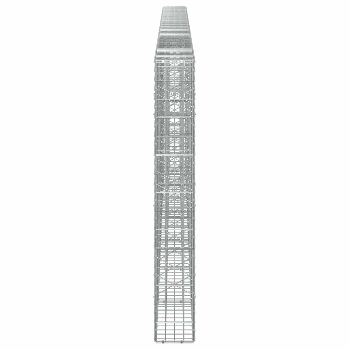 Gabion s žicom debljine 3,5 mm i mrežom 5x10 cm 700x20x150 cm
