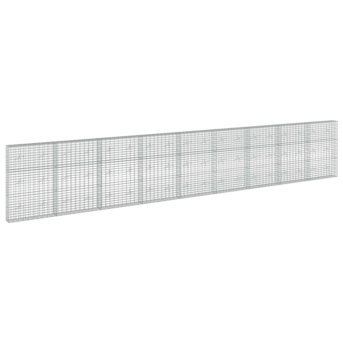 Gabion s žicom debljine 3,5 mm i mrežom 5x10 cm 900x20x150 cm