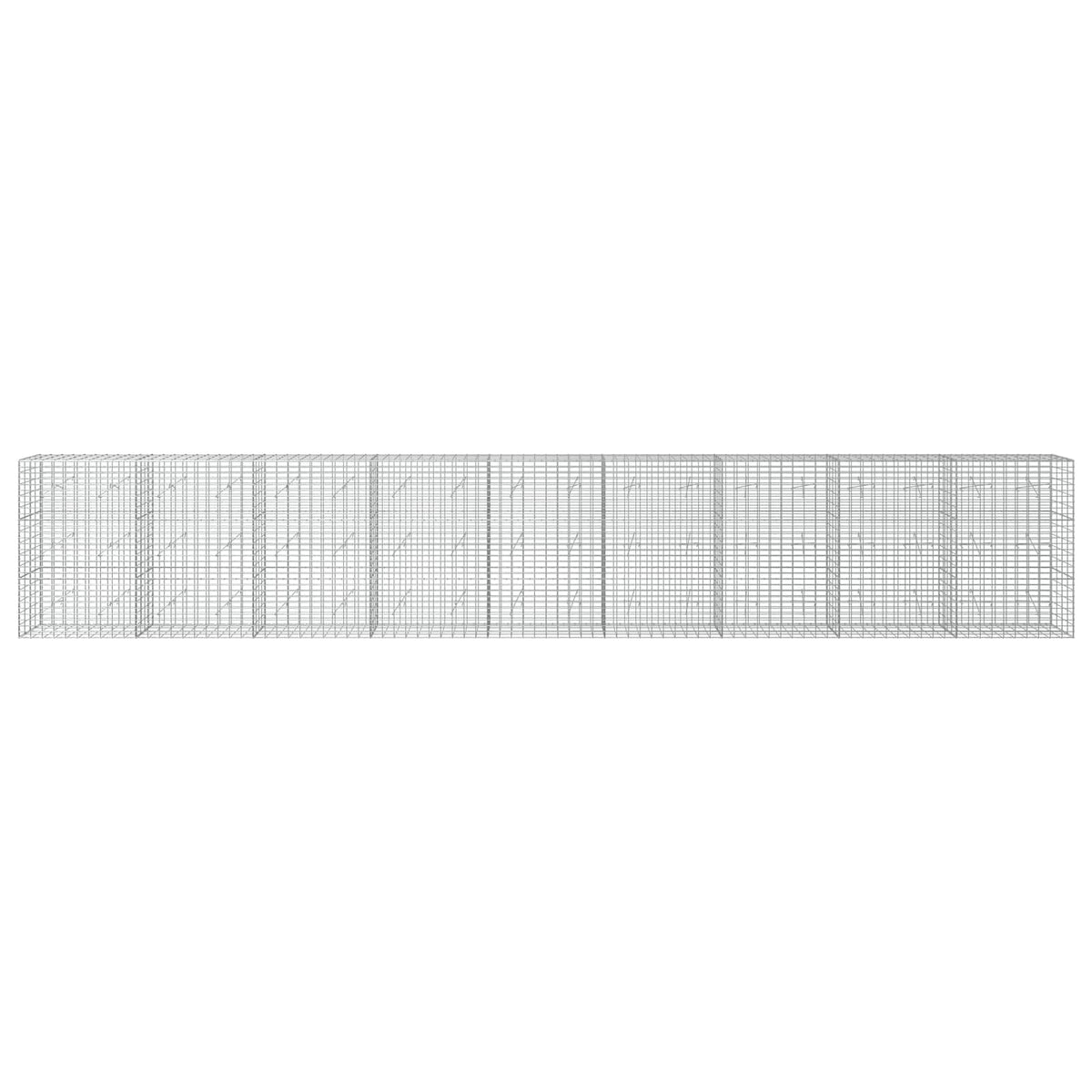 Gabion s žicom debljine 3,5 mm i mrežom 5x10 cm 900x20x150 cm
