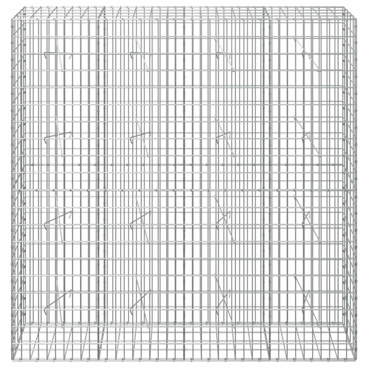 Gabion s žicom debljine 3,5 mm i mrežom 5x10 cm 200x20x200 cm