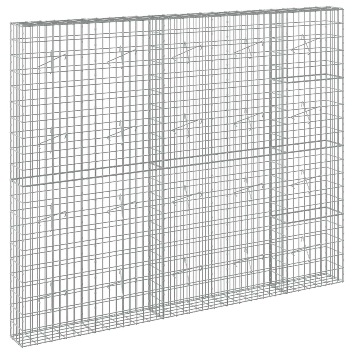 Gabion s žicom debljine 3,5 mm i mrežom 5x10 cm 250x20x200 cm
