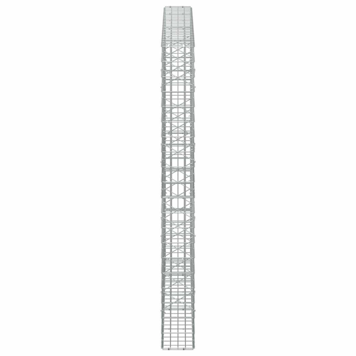 Gabion s žicom debljine 3,5 mm i mrežom 5x10 cm 250x20x200 cm