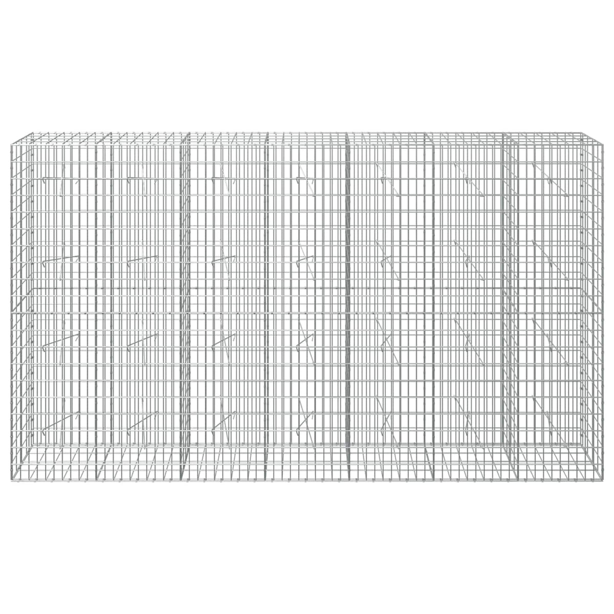 Gabion s žicom debljine 3,5 mm i mrežom 5x10 cm 350x20x200 cm