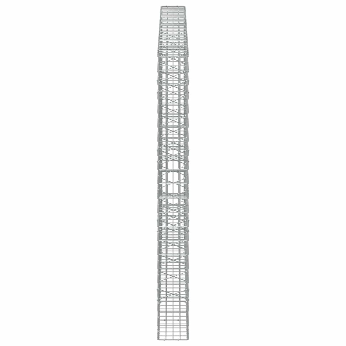 Gabion s žicom debljine 3,5 mm i mrežom 5x10 cm 350x20x200 cm