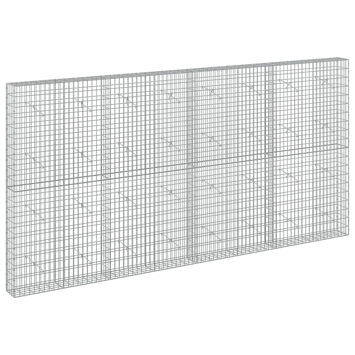 Gabion s žicom debljine 3,5 mm i mrežom 5x10 cm 400x20x200 cm