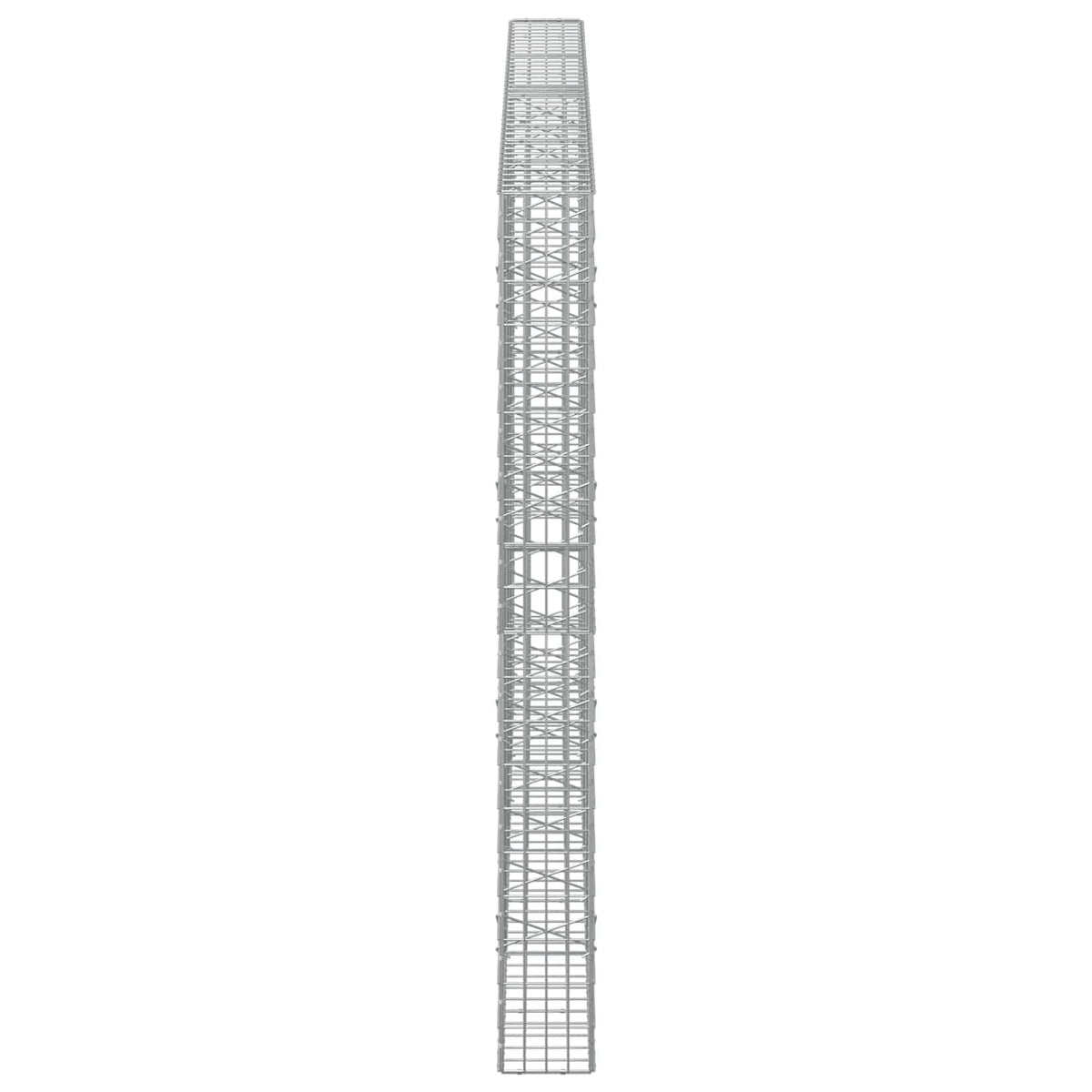 Gabion s žicom debljine 3,5 mm i mrežom 5x10 cm 400x20x200 cm