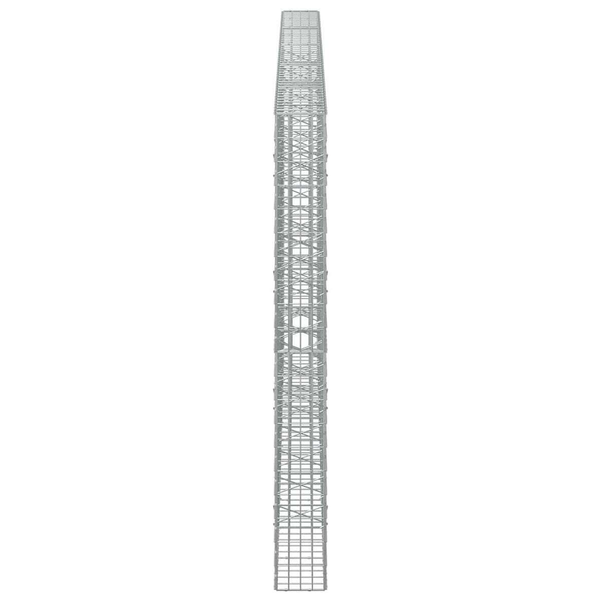 Gabion s žicom debljine 3,5 mm i mrežom 5x10 cm 500x20x200 cm