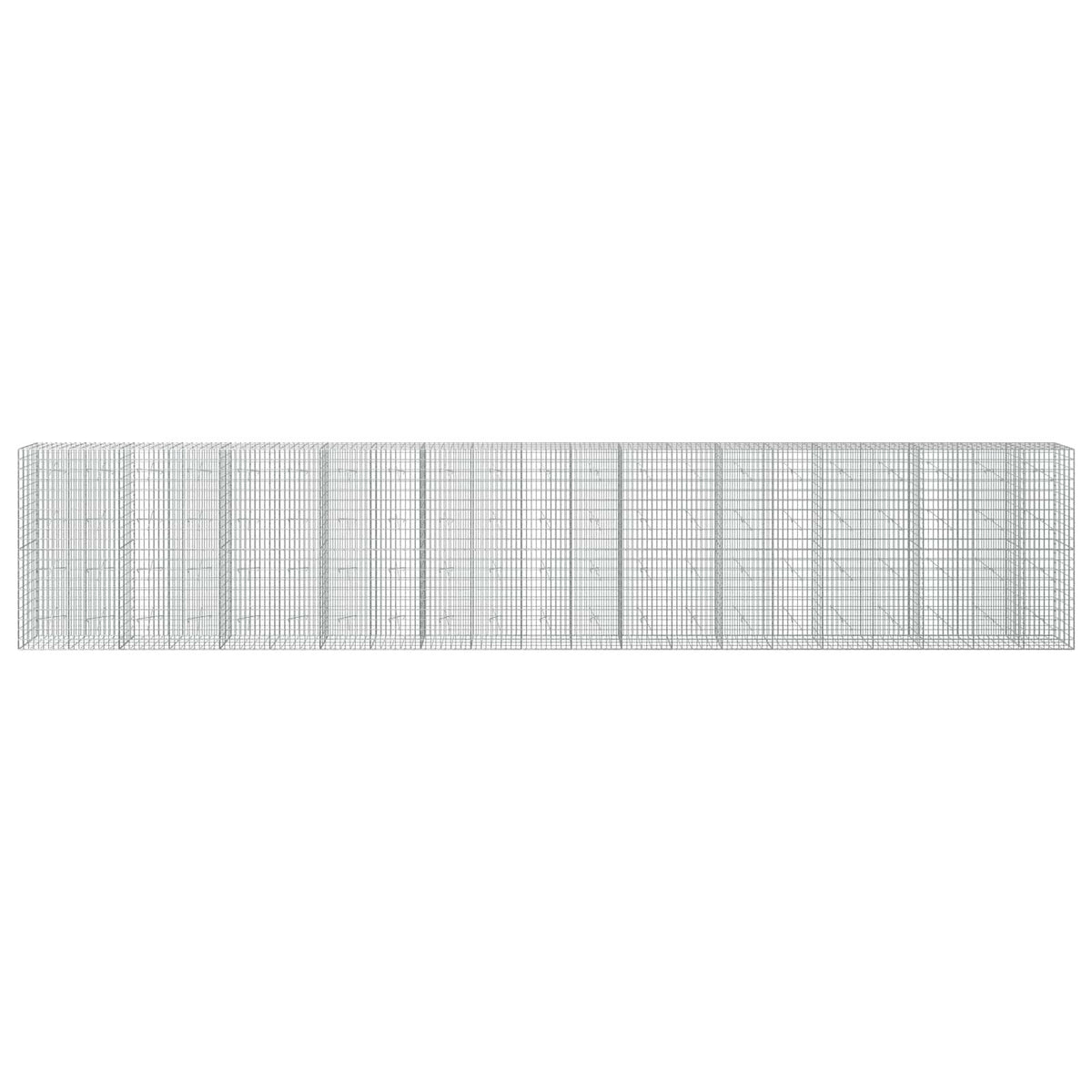 Gabion s žicom debljine 3,5 mm i mrežom 5x10 cm 1050x20x200 cm
