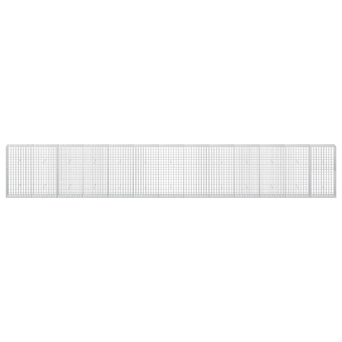 Gabion s žicom debljine 3,5 mm i mrežom 5x10 cm 650x30x100 cm