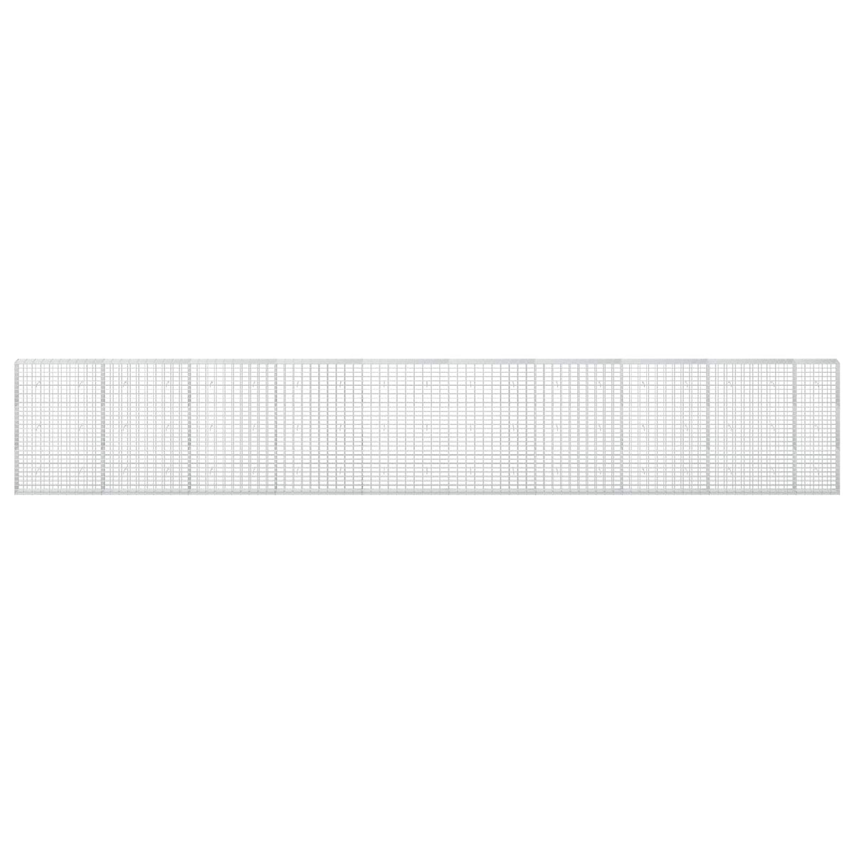 Gabion s žicom debljine 3,5 mm i mrežom 5x10 cm 950x30x150 cm