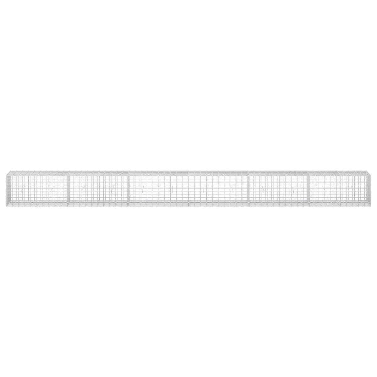 Gabion s žicom debljine 3,5 mm i mrežom 5x10 cm 600x50x50 cm