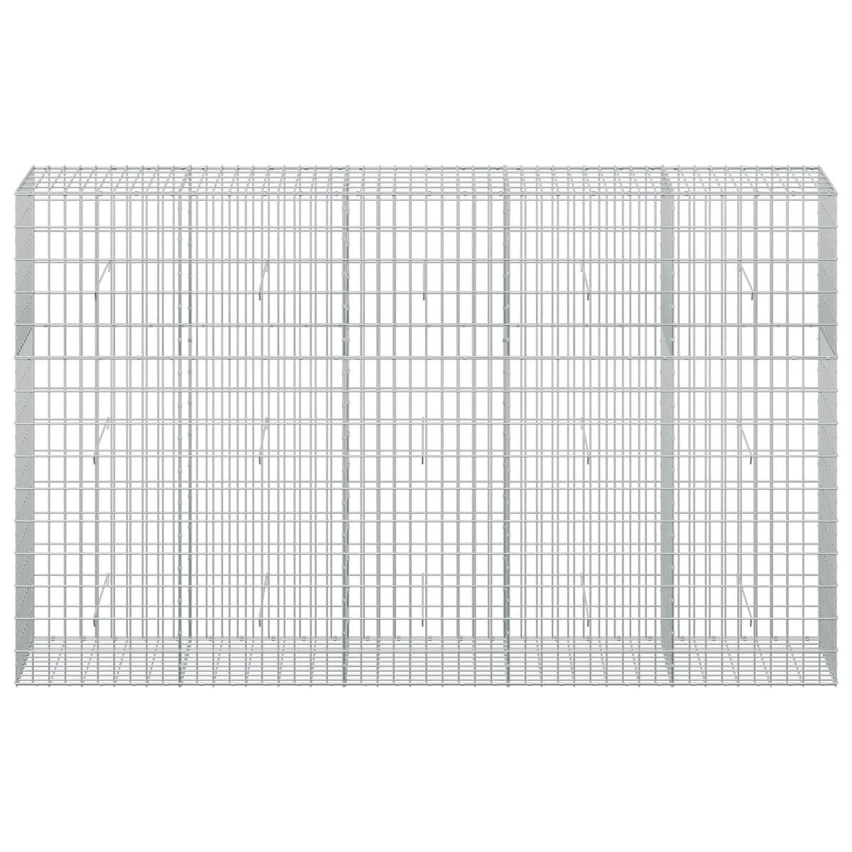 Gabion s žicom debljine 3,5 mm i mrežom 5x10 cm 250x50x150 cm