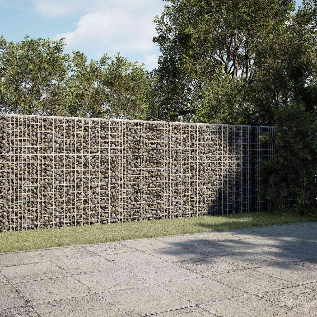 Gabion s žicom debljine 3,5 mm i mrežom 5x10 cm 350x50x150 cm