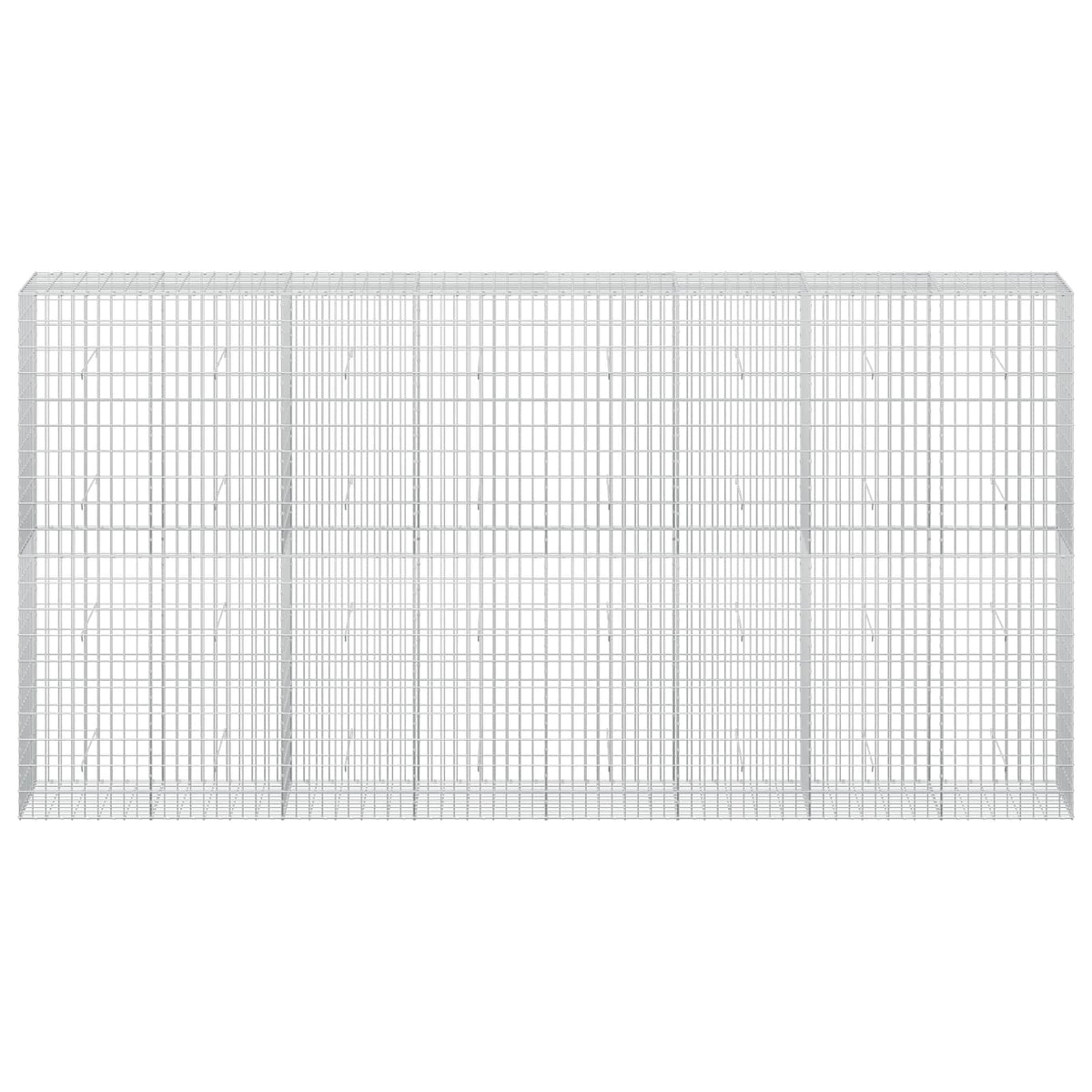 Gabion s žicom debljine 3,5 mm i mrežom 5x10 cm 400x50x200 cm